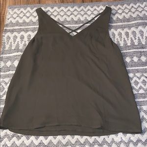 green strappy tank top